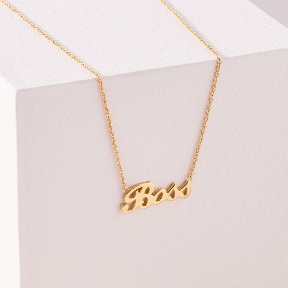 :: Stella & Dot | x Dress for Success Gold Boss Dainty Delicate Necklace - Picture 7 of 9